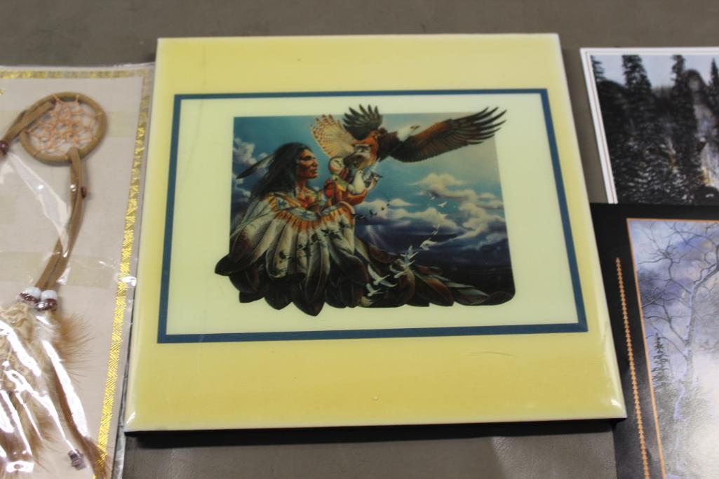 Indigenous-Made Mixed Media Artwork, Sand Paintings, and More