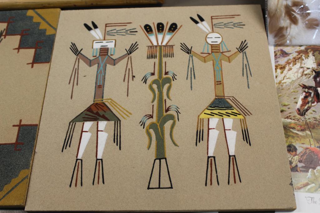 Indigenous-Made Mixed Media Artwork, Sand Paintings, and More