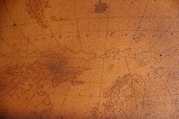 Large Brown Trunk with Blankets and Partial Sheepskin