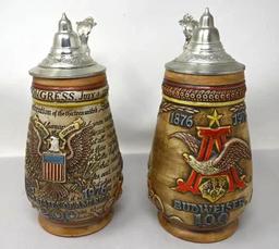 Budweiser 100 & 200 Year Steins