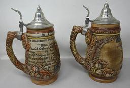 Budweiser 100 & 200 Year Steins