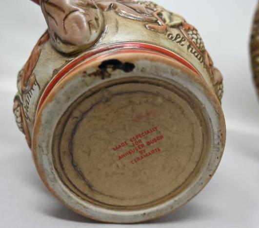 Budweiser 100 & 200 Year Steins