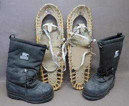 Sherpa Claw Show Shoes and Insulated Sorel Boots