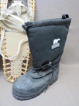 Sherpa Claw Show Shoes and Insulated Sorel Boots