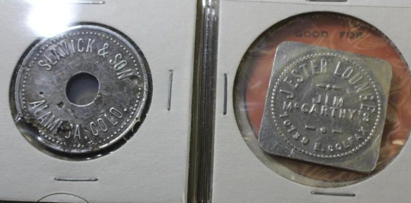 Binder Filled with Collectible Colorado Trade Tokens and Guide Book