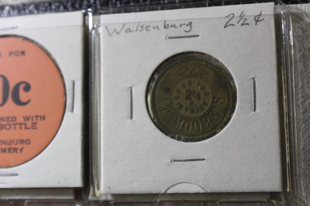 Binder Filled with Collectible Colorado Trade Tokens and Guide Book