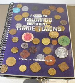 Binder Filled with Collectible Colorado Trade Tokens and Guide Book