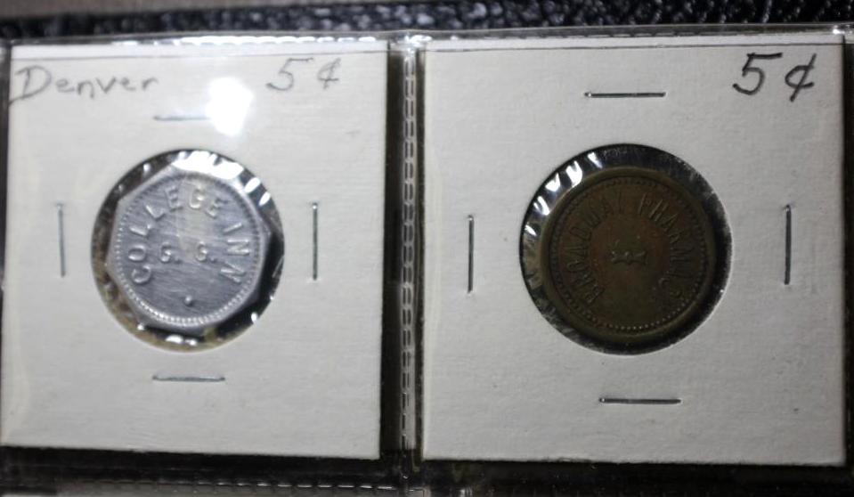 Binder Filled with Collectible Colorado Trade Tokens and Guide Book