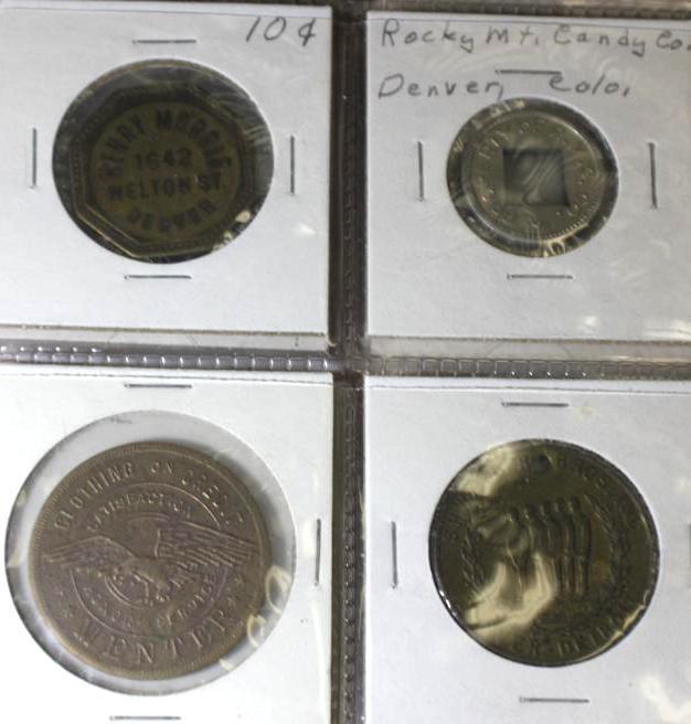 Binder Filled with Collectible Colorado Trade Tokens and Guide Book