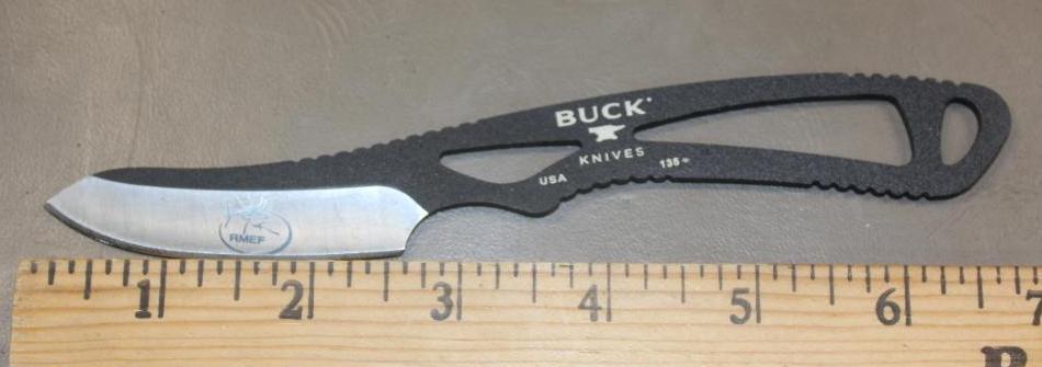 Pair of Buck RMEF Fixed Blade Knives in Sheaths