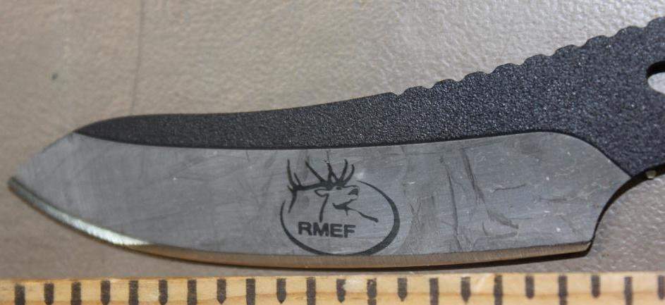 Pair of Buck RMEF Fixed Blade Knives in Sheaths