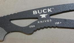 Pair of Buck RMEF Fixed Blade Knives in Sheaths