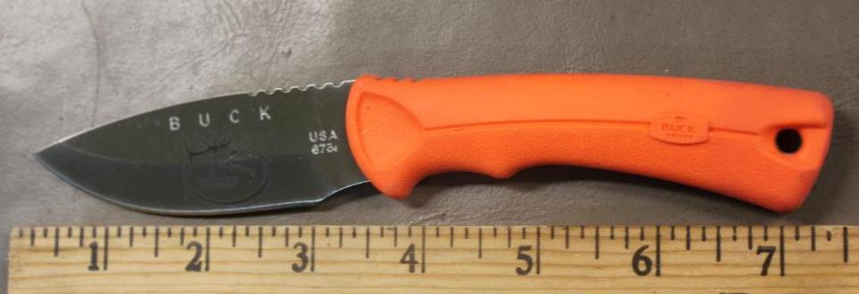 Pair of Buck RMEF Fixed Blade Knives in Sheaths