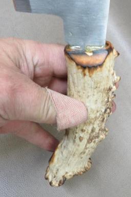 Two Custom Stag Handled Knives