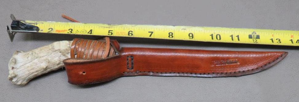 Two Custom Stag Handled Knives