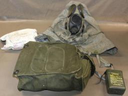 US Military Mask and Decontamination Kit in Carry Bag