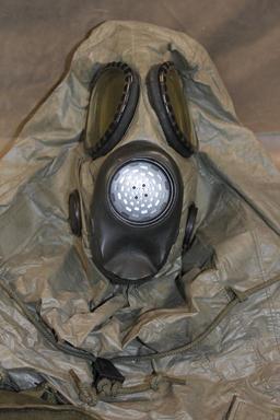 US Military Mask and Decontamination Kit in Carry Bag