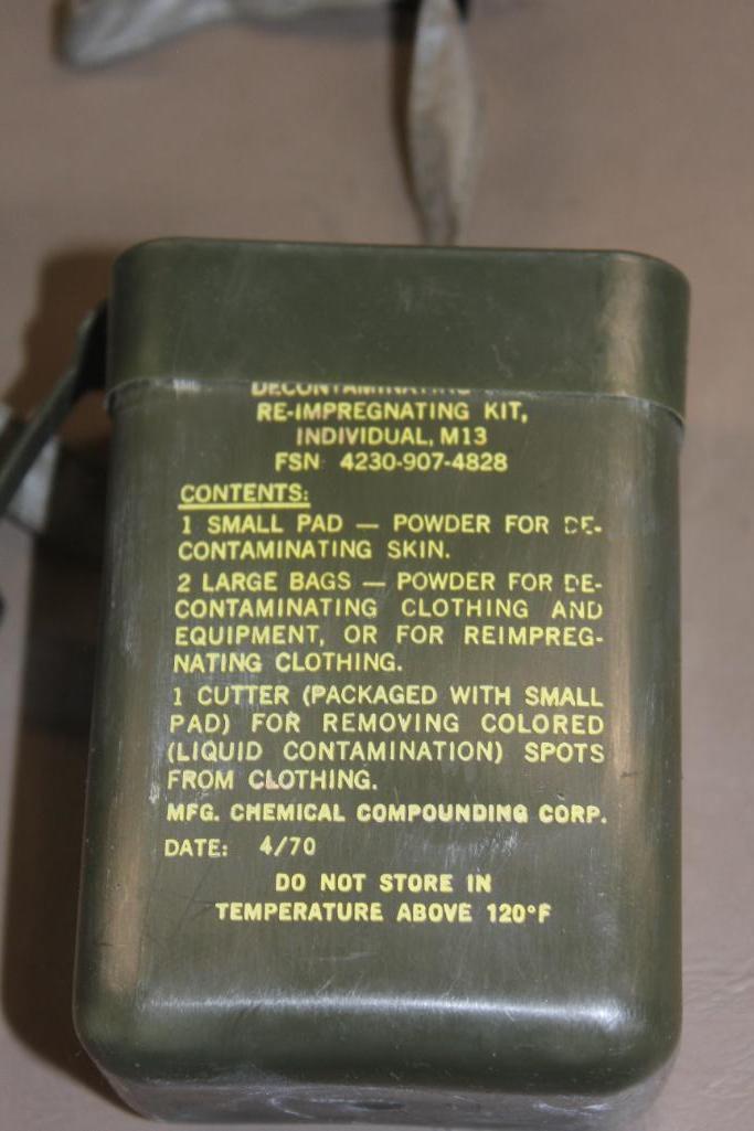 US Military Mask and Decontamination Kit in Carry Bag