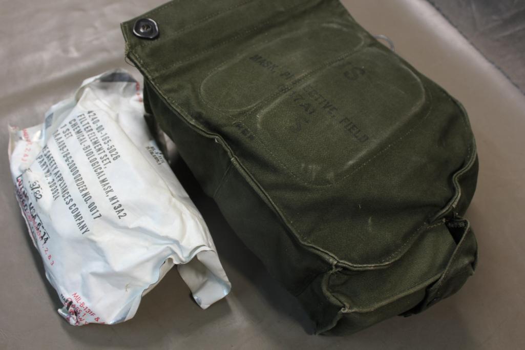 US Military Mask and Decontamination Kit in Carry Bag