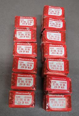 Hornady 55 Gr 22 Cal Bullets for Reloading