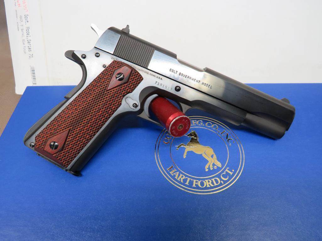 Colt Government Model Series 70 1911 - 45 ACP, Pistol, SN# 71B1513