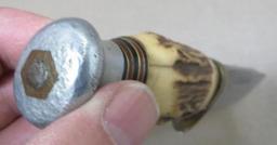 Imperial 21 M Sheffield England Stag Handled Drop Point Hunting Knife