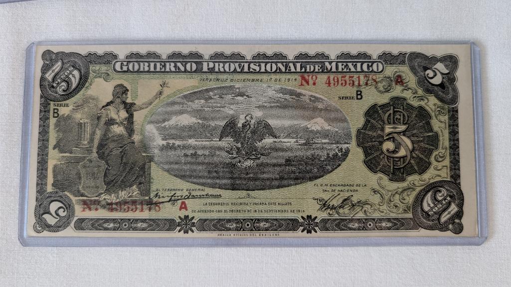 Gobierno Provisional De Mexico Series Banknote Set