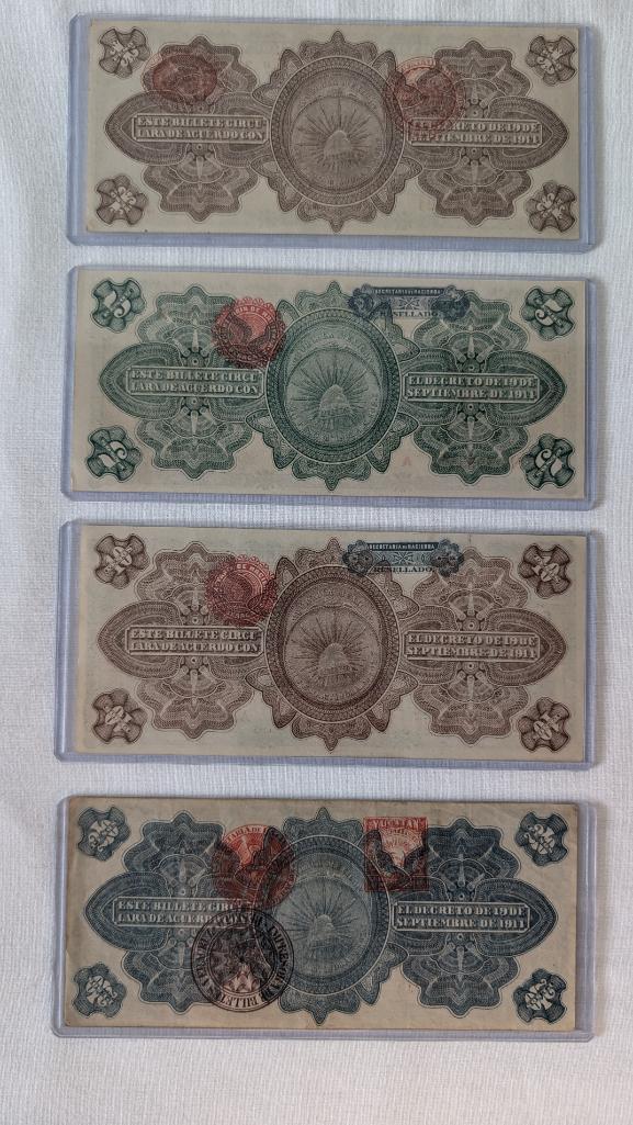 Gobierno Provisional De Mexico Series Banknote Set