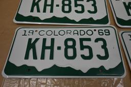 Two 1969 Colorado License Plate Pairs!