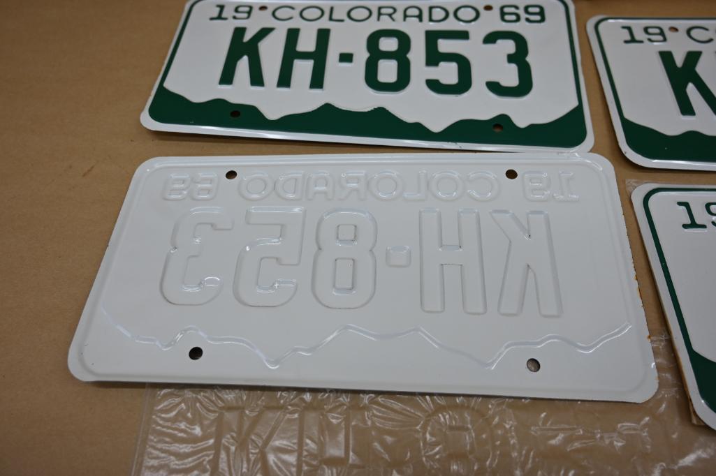 Two 1969 Colorado License Plate Pairs!