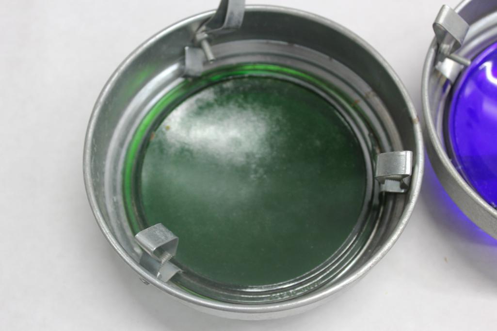 Three Stebber Flood Light Covers in Red, Green, and Blue
