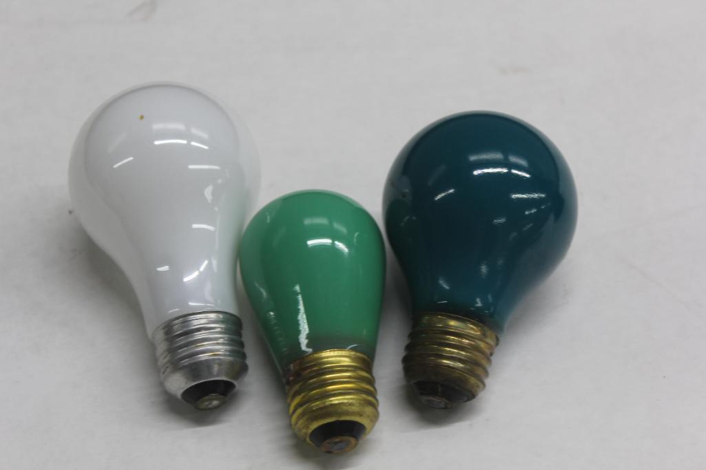 Three Stebber Flood Light Covers in Red, Green, and Blue