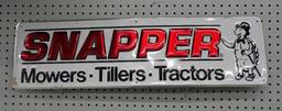 Embossed Metal Snapper Mowers - Tillers - Tractors Sign
