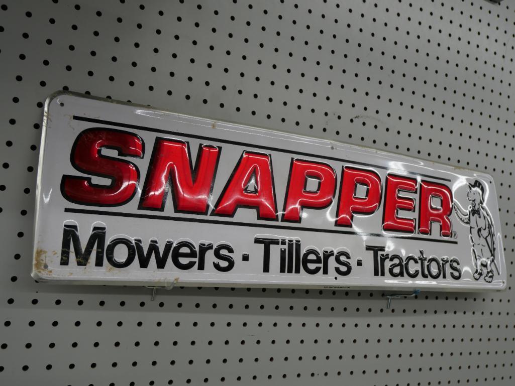 Embossed Metal Snapper Mowers - Tillers - Tractors Sign