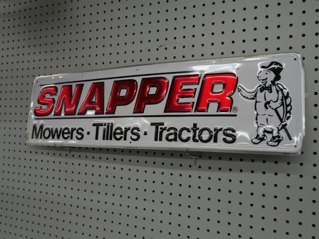 Embossed Metal Snapper Mowers - Tillers - Tractors Sign