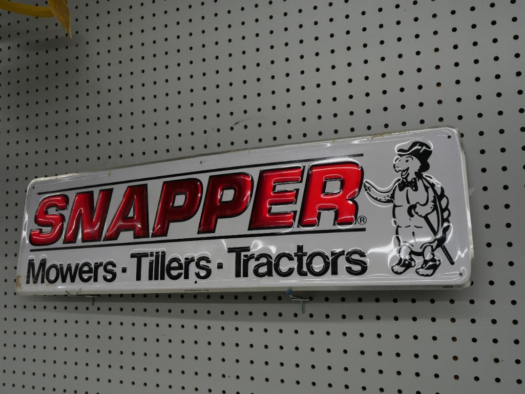 Embossed Metal Snapper Mowers - Tillers - Tractors Sign