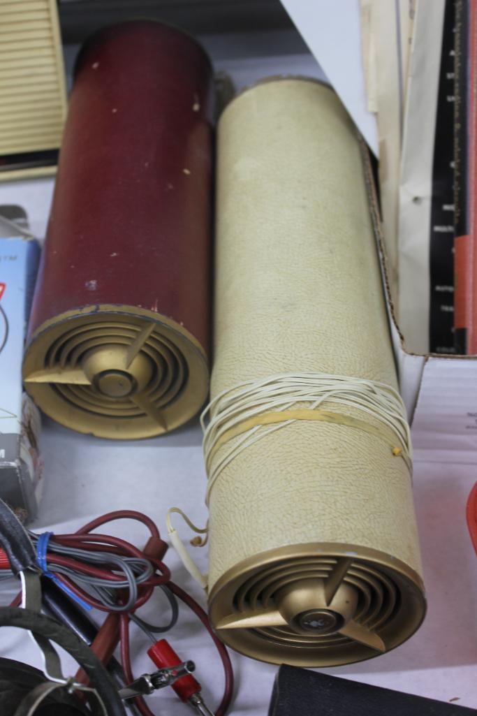 Mixed Portable Transistor Radios with Repair Parts and Tools