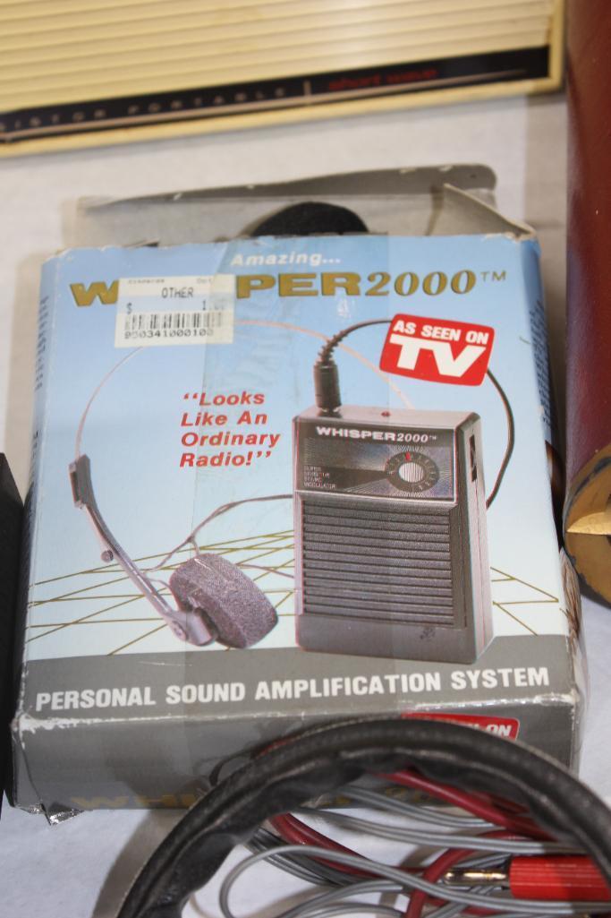 Mixed Portable Transistor Radios with Repair Parts and Tools
