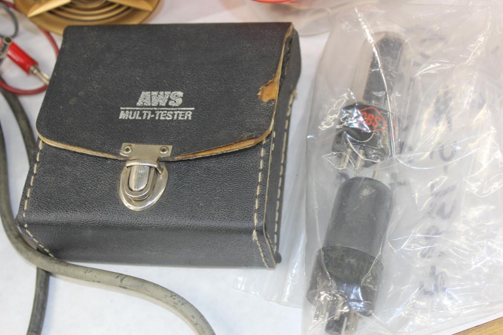 Mixed Portable Transistor Radios with Repair Parts and Tools