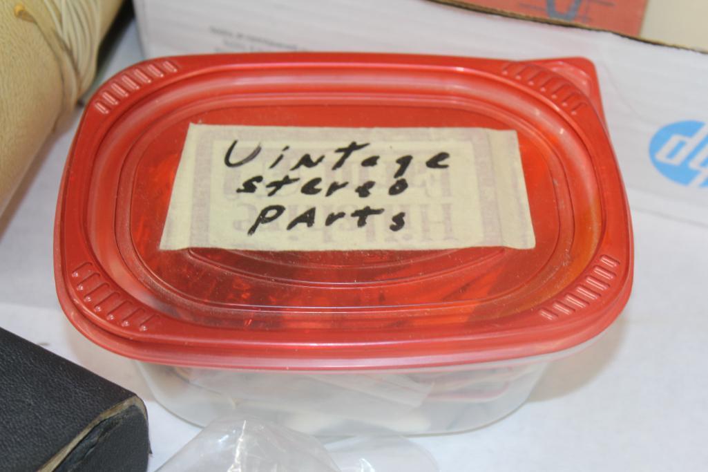 Mixed Portable Transistor Radios with Repair Parts and Tools