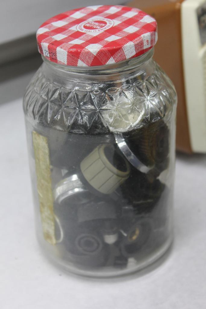 Mixed Portable Transistor Radios with Repair Parts and Tools