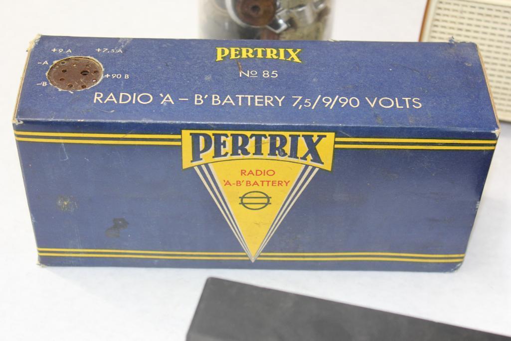 Mixed Portable Transistor Radios with Repair Parts and Tools