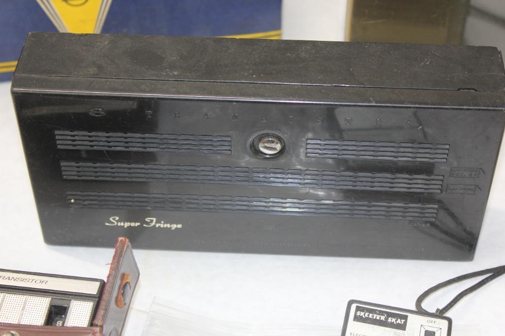 Mixed Portable Transistor Radios with Repair Parts and Tools