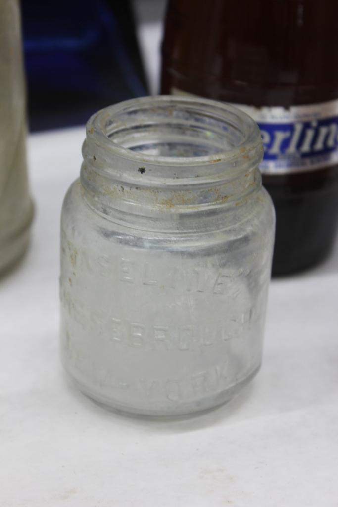 Mixed Clear and Colorful Glass Bottles, Insulators, and More