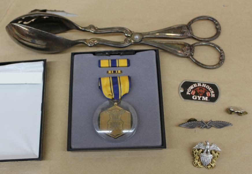US Military Commemorative Medal in Case with Other Pins