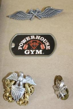 US Military Commemorative Medal in Case with Other Pins