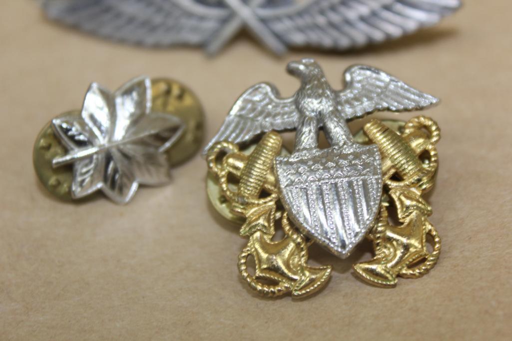 US Military Commemorative Medal in Case with Other Pins