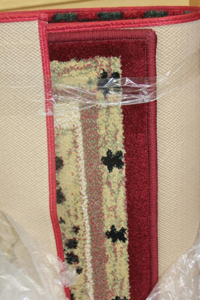 Wood Wine Rack and Two Medium Area Rugs
