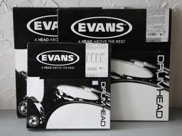 Two Evans 14" and One 6" Drum Heads