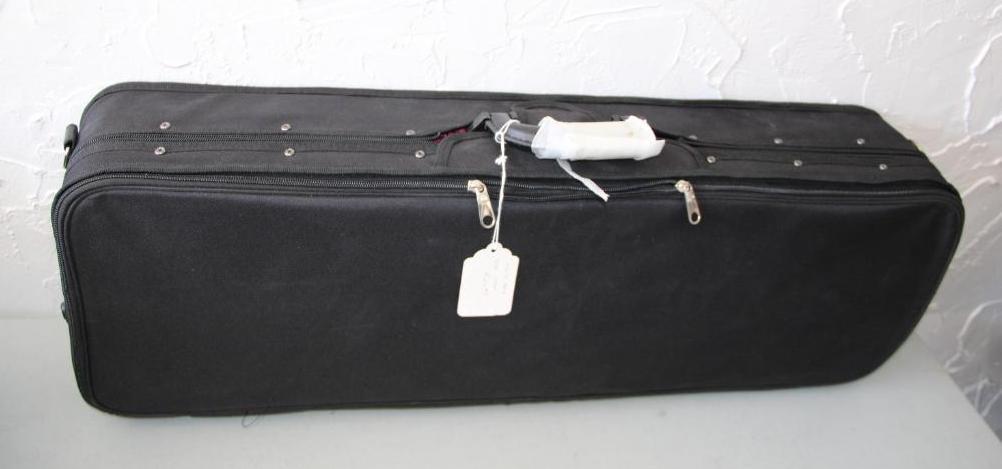 New Velvet-Lined 4/4 Violin Case with Hygrometer